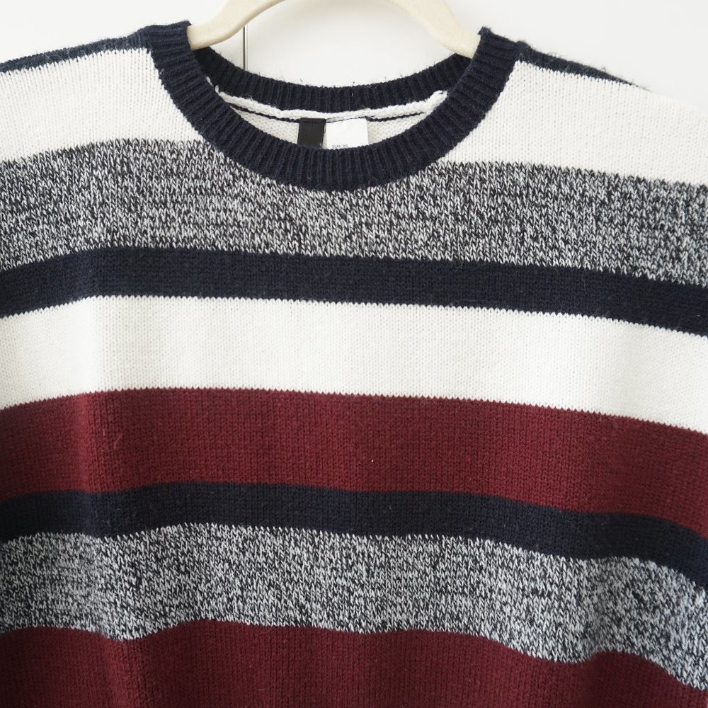 Striped H&M Crew Neck Sweater